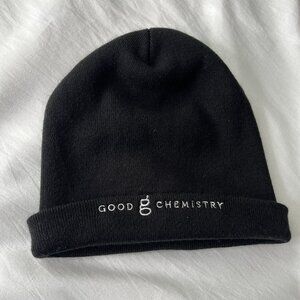 Good Chemistry Black Knit Beanie Logo Cuffed Hat
